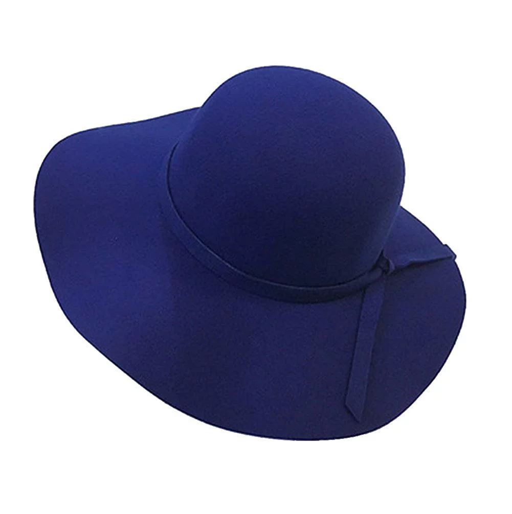 Magik Vintage Women Ladies Wide Brim Floppy Warm Wool Blend Felt Hat Trilby Bowler Cap (Ultimate Pack of 6) - Curated Treasures Market