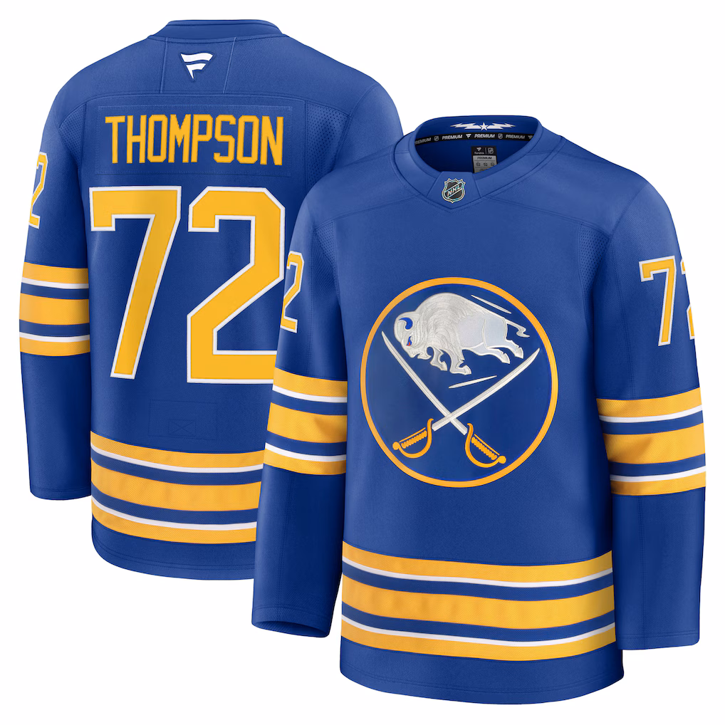 Men's Buffalo Sabres Tage Thompson Fanatics Royal Home Premium Jersey