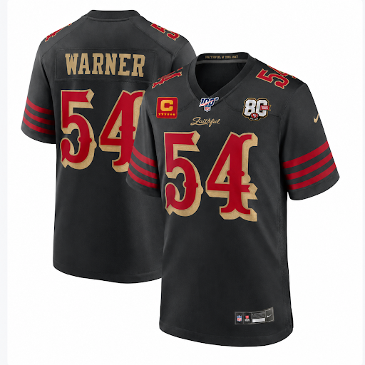 Men's Nike Fred Warner black San Francisco 49ers  Rivalries Collection Stitched Limited Jersey (Medal Version)