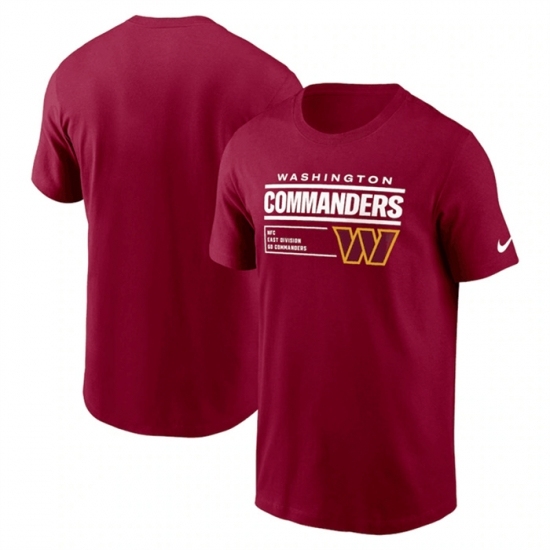 Men's Washington Commanders Burgundy Division Essential T Shirt