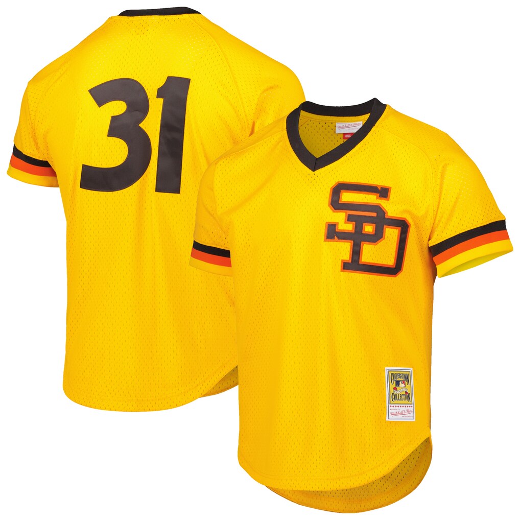 Men's San Diego Padres Dave Winfield Mitchell & Ness Gold Authentic Batting Practice Jersey