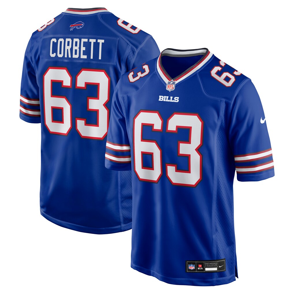 Men's Buffalo Bills Austin Corbett Nike Royal Team Game Jersey