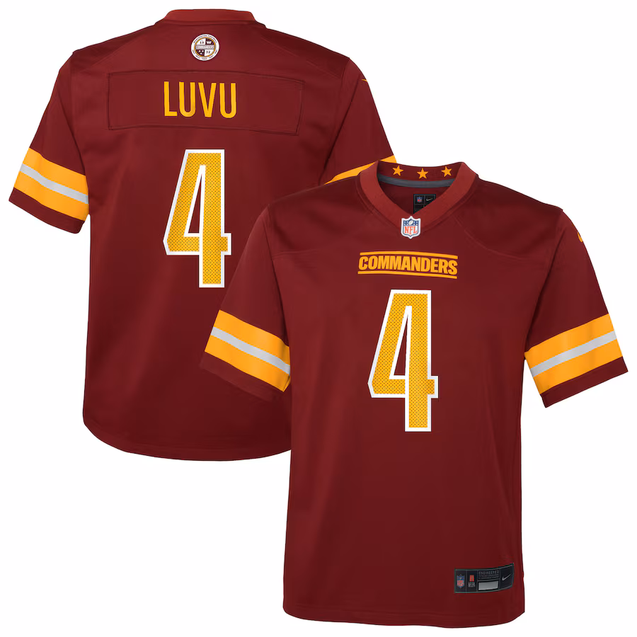 Youth Washington Commanders Frankie Luvu Nike Burgundy Team Game Jersey