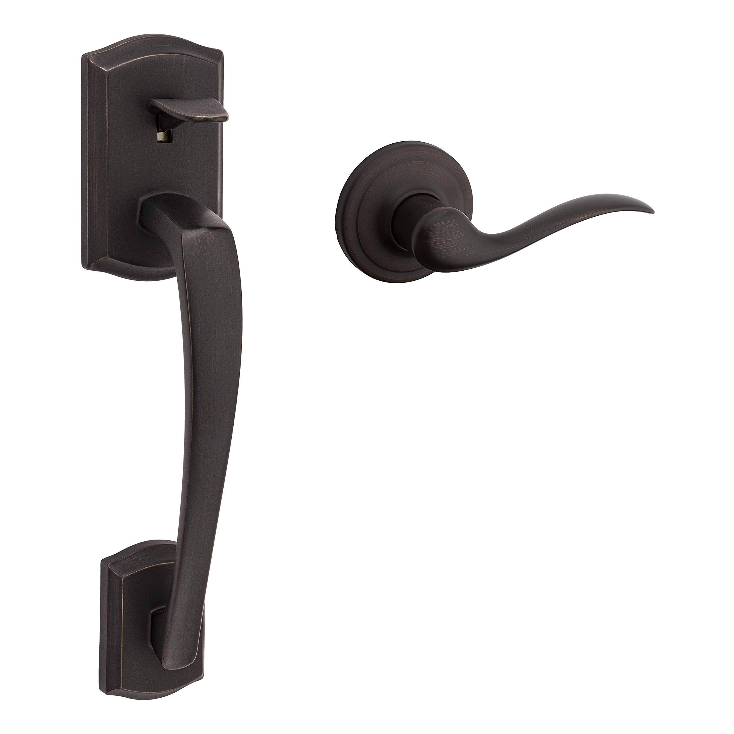 Kwikset Prescott Venetian Bronze Entry Door Handleset Tustin | 815PTHXTNL 11P