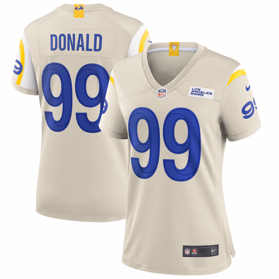 Women's Los Angeles Rams Aaron Donald Nike White Player Game Jersey