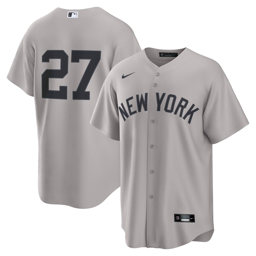 Men's New York Yankees Giancarlo Stanton Nike Gray Alternate Replica 2.0 Player Jersey