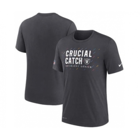 Men's Las Vegas Raiders Charcoal 2021 Crucial Catch Performance T-Shirt
