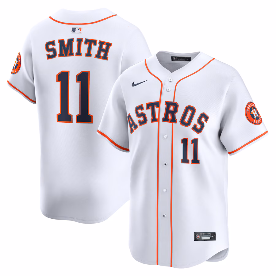 Men's Houston Astros Cam Smith #11 Nike White Home Limited Player Jersey