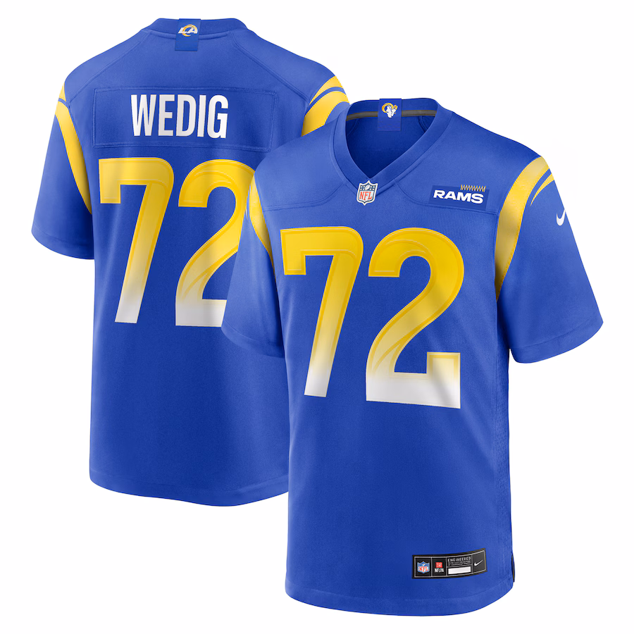 Men's Los Angeles Rams Trey Wedig Nike Royal Team Game Jersey