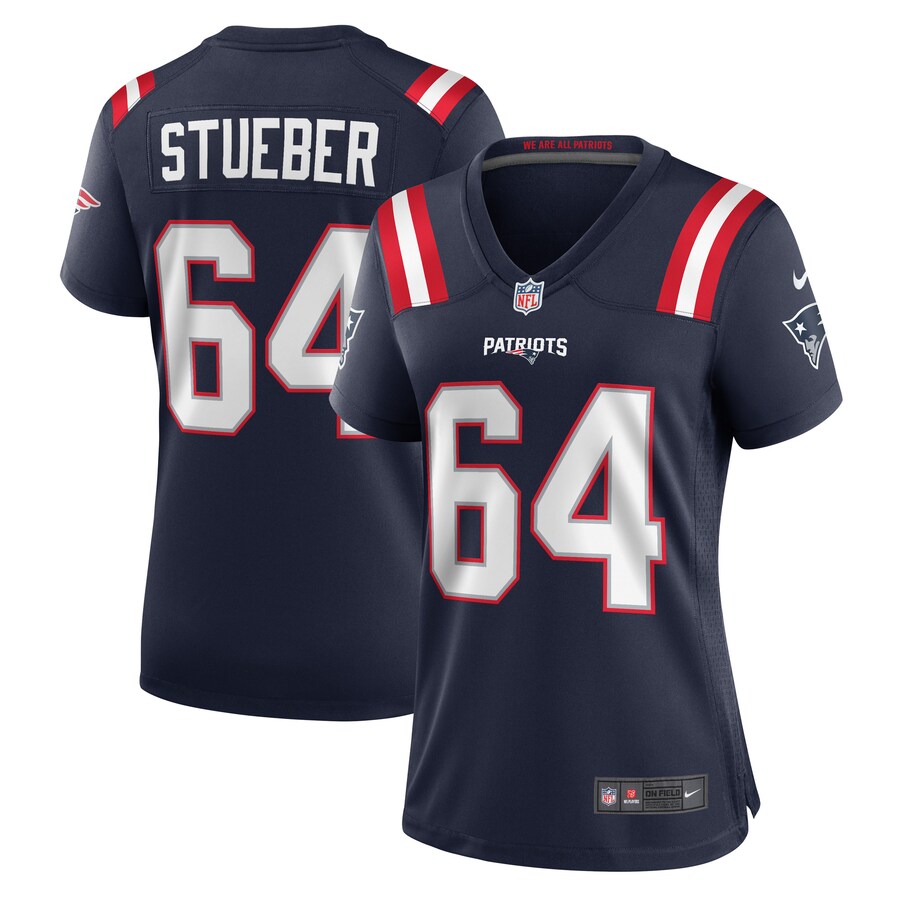 Women's New England Patriots Andrew Stueber Nike Navy Game Jersey