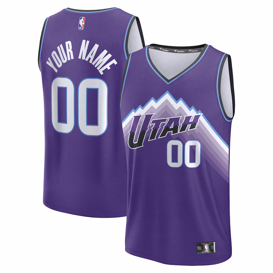 Men's Utah Jazz Fanatics Purple Fast Break Replica Custom Jersey - Icon Edition