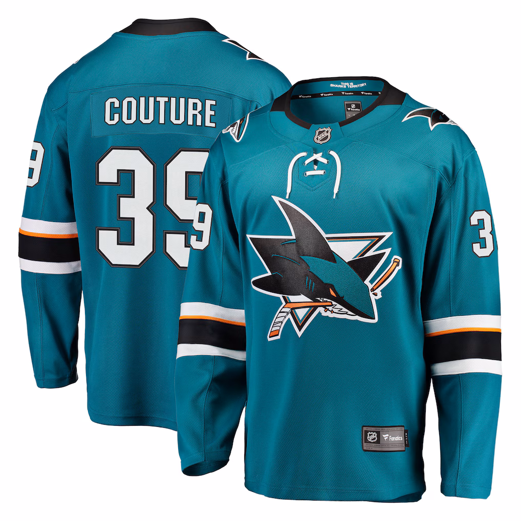 Men's San Jose Sharks Logan Couture Fanatics Teal Breakaway Jersey