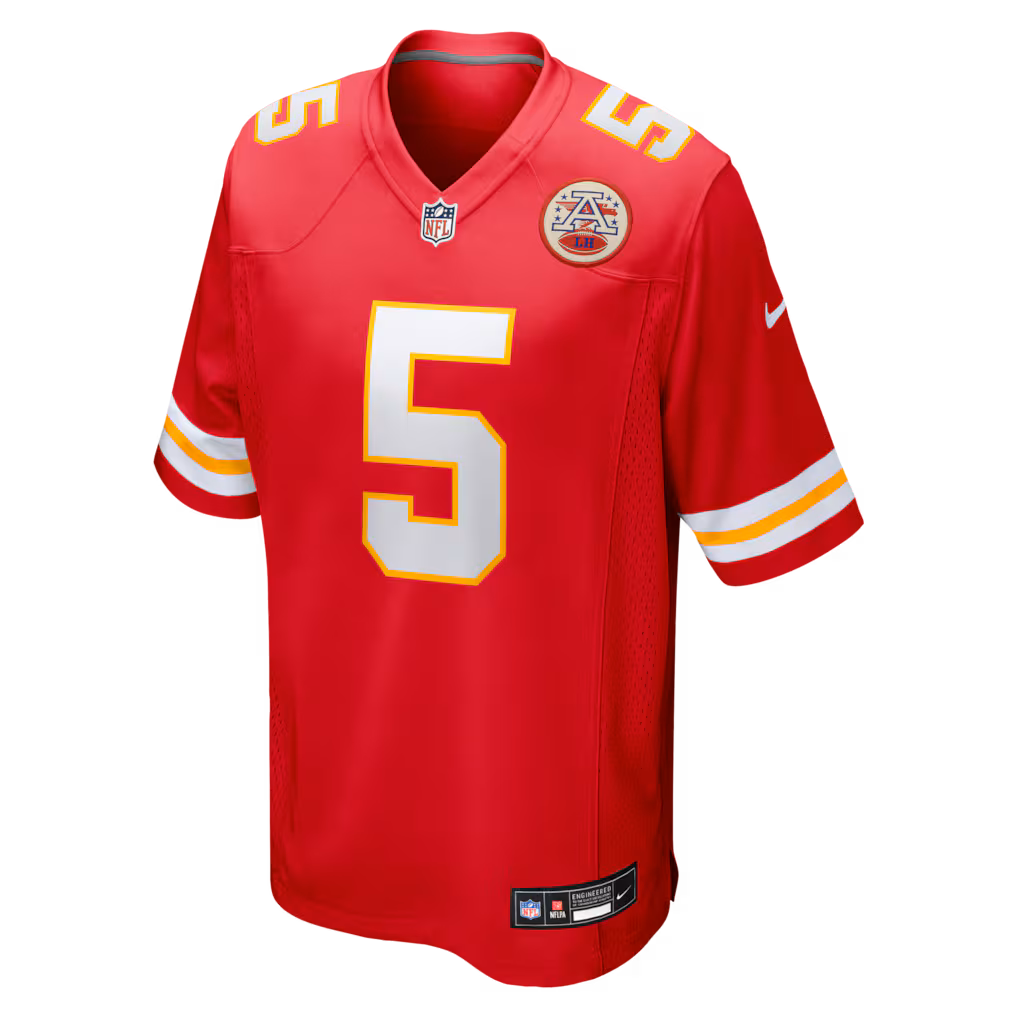 Men's Kansas City Chiefs Nike Red 2026 NFL Draft First Round Pick No. 6 Team  Jersey