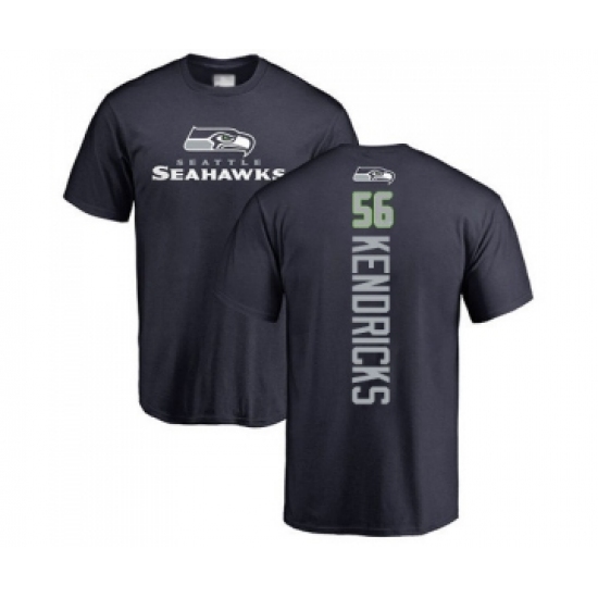 Football Seattle Seahawks #56 Mychal Kendricks Navy Blue Backer T-Shirt