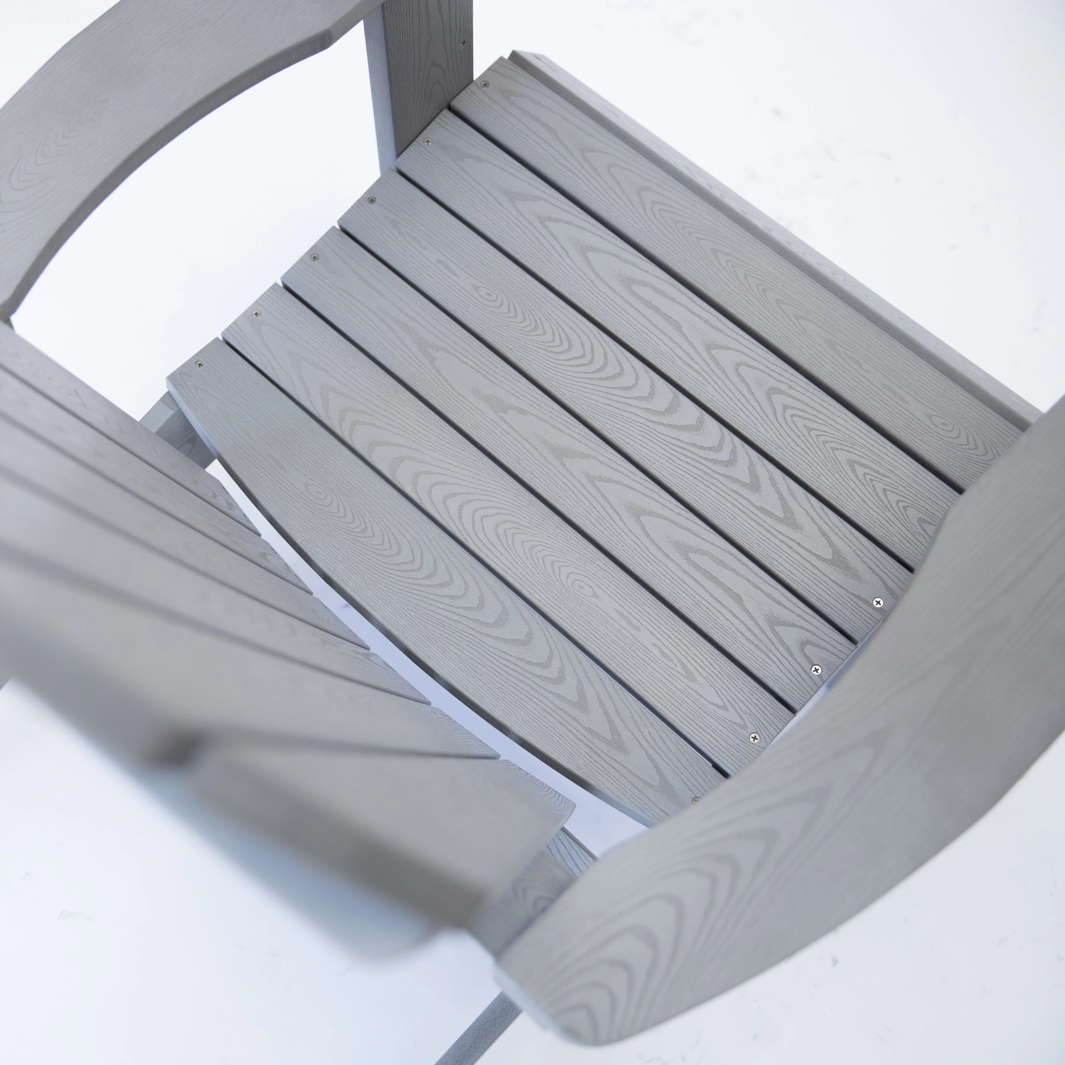 LuXeo Westley All Weather Outdoor Patio Adirondack Chair Grey Set of 2 2 - Curated Treasures Market