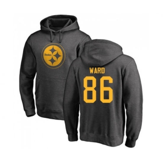 Football Pittsburgh Steelers #86 Hines Ward Ash One Color Pullover Hoodie