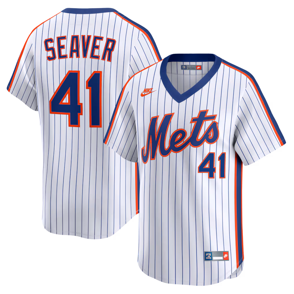 Men's New York Mets Tom Seaver Nike White Cooperstown Collection Limited Jersey