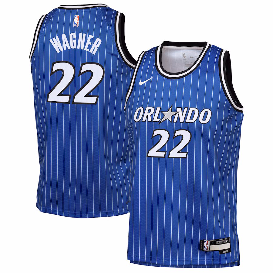 Youth Orlando Magic Franz Wagner Nike Blue Icon Edition Swingman Jersey