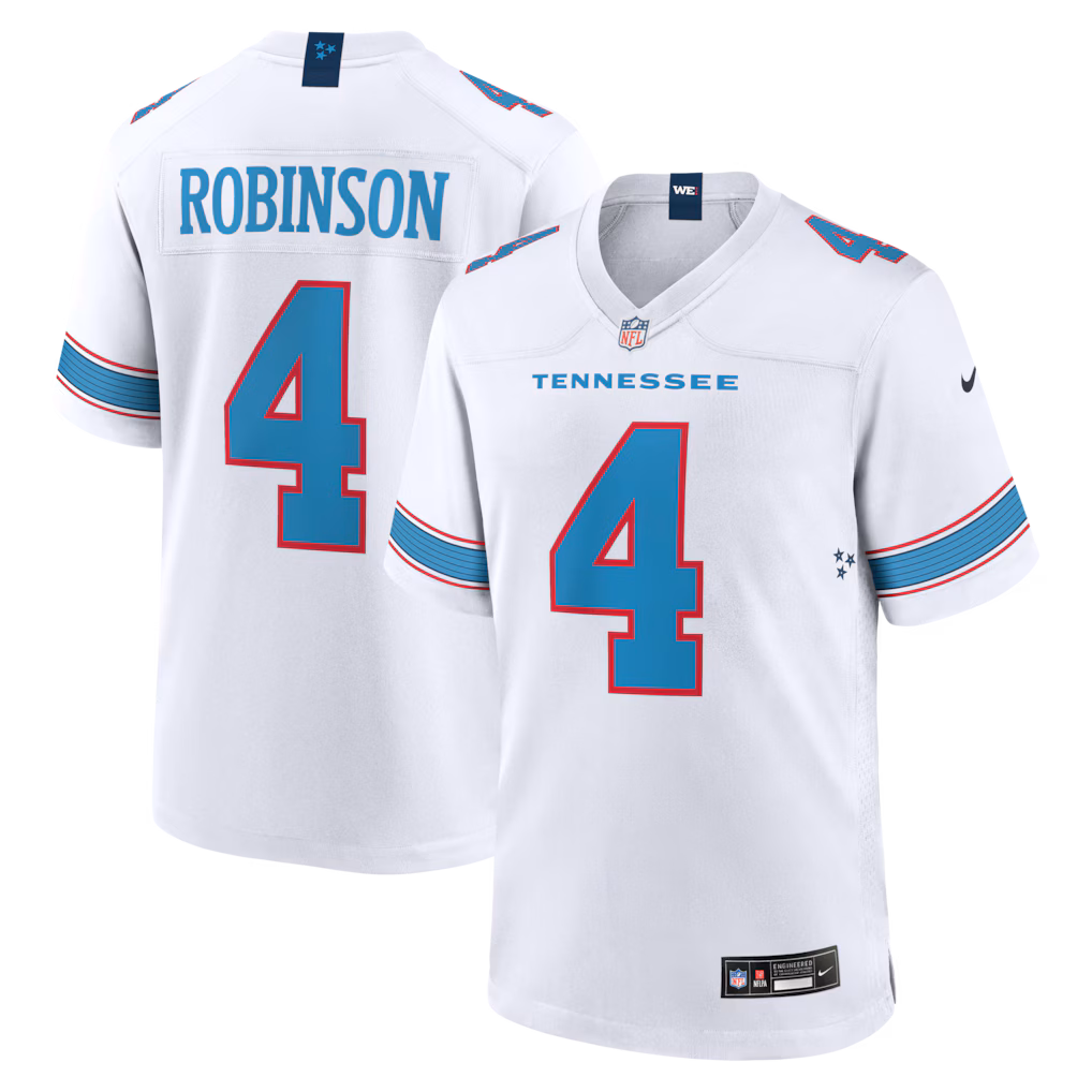 Men's Tennessee Titans Wan'Dale Robinson Nike White Vapor F.U.S.E. Stitched Limited Jersey