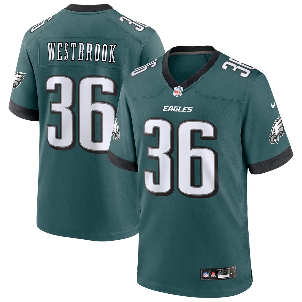 Men's Philadelphia Eagles Brian Westbrook Nike Midnight Green Team Retired Player Game Jersey