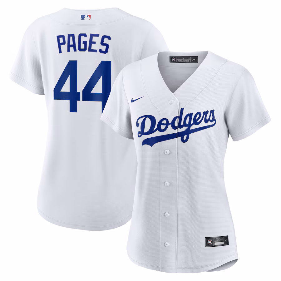 Women's Los Angeles Dodgers Andy Pages Nike White Home Replica Jersey