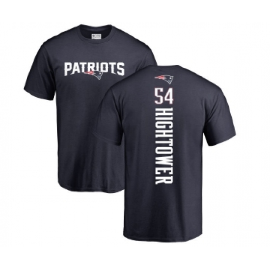 Football New England Patriots #54 Dont'a Hightower Navy Blue Backer T-Shirt