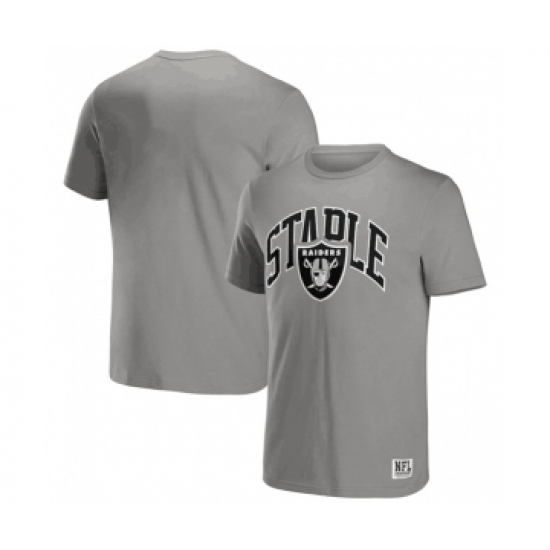 Men's Las Vegas Raiders x Staple Gray Logo Lockup T-Shirt