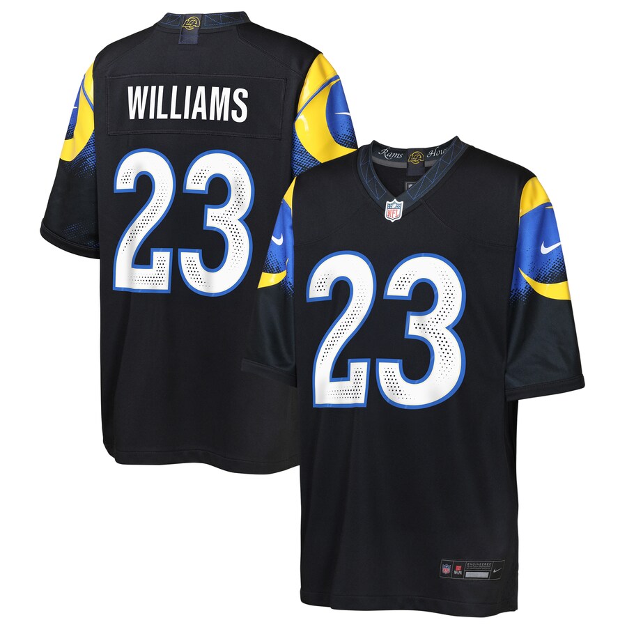 Youth Los Angeles Rams Kyren Williams Nike Midnight Blue 2025 Rivalries Collection Game Jersey