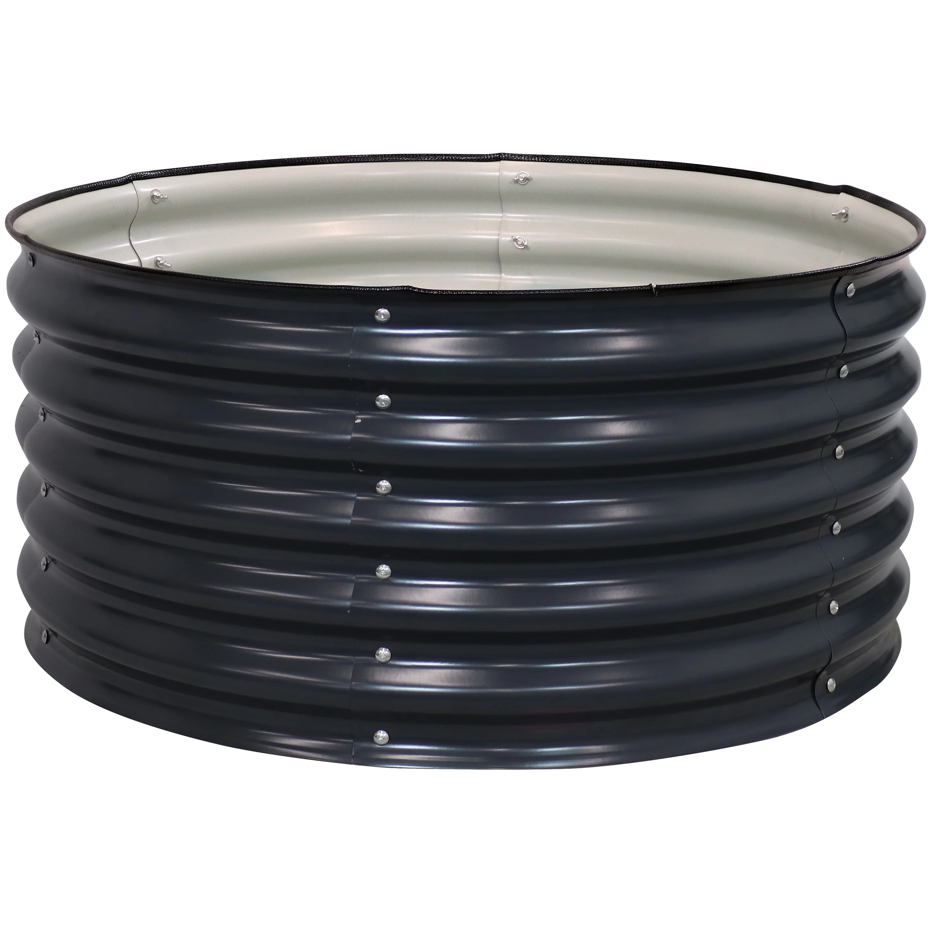 Sunnydaze Galvalume Steel Round Raised Garden Bed - 17.25