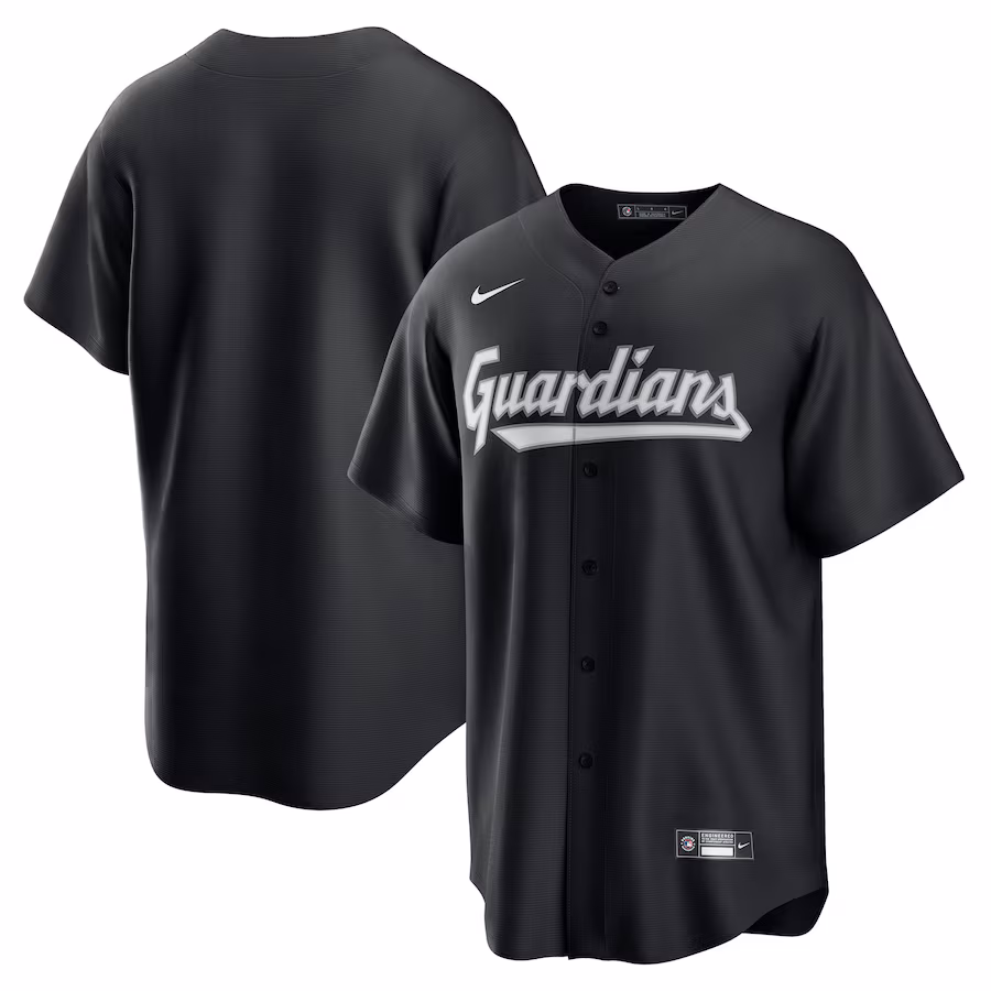 Men's Cleveland Guardians Nike Black Replica Jersey
