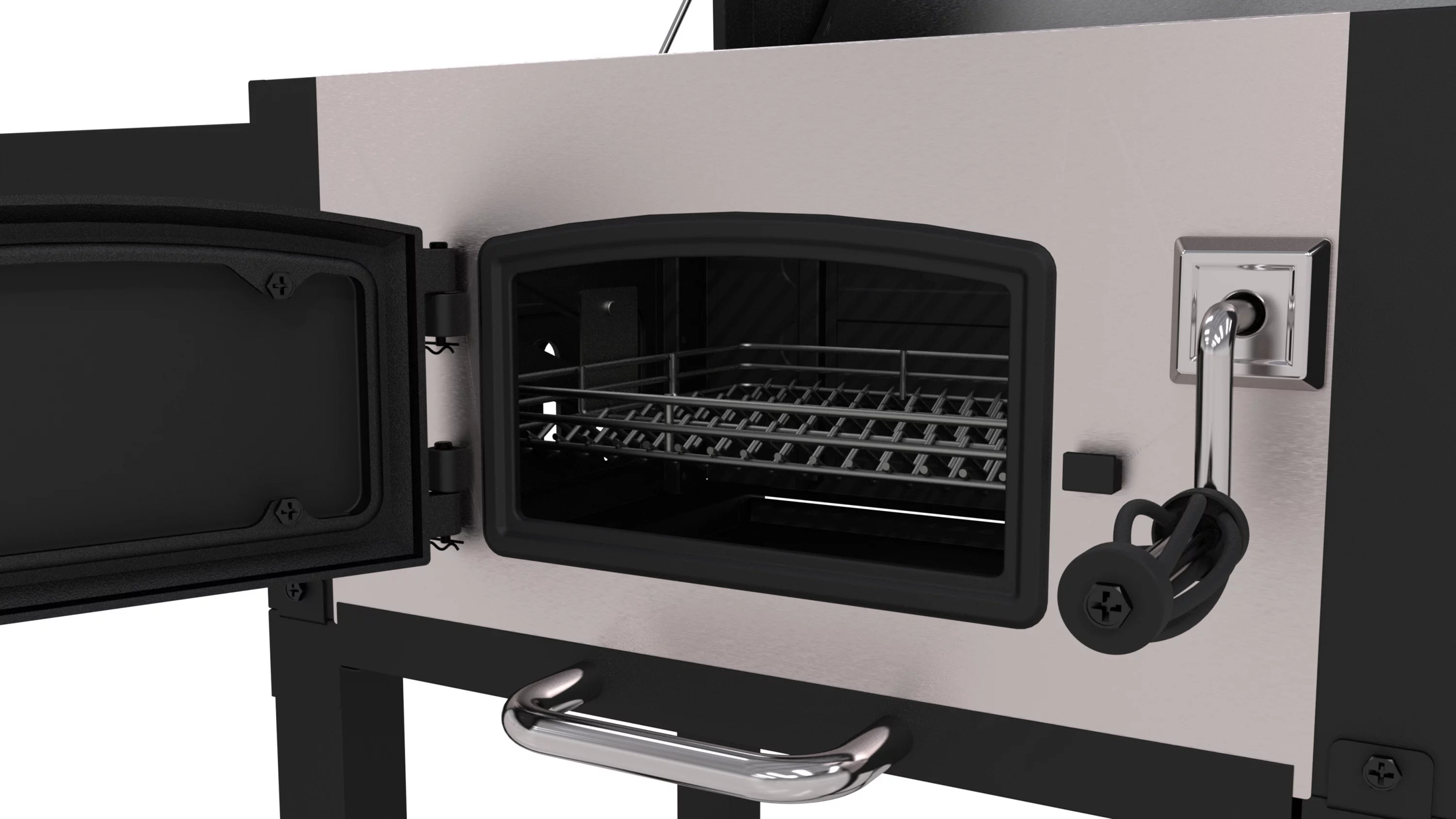 Dyna-Glo 20.50 in. W, Stainless Heavy-Duty Charcoal Grill with Wheels