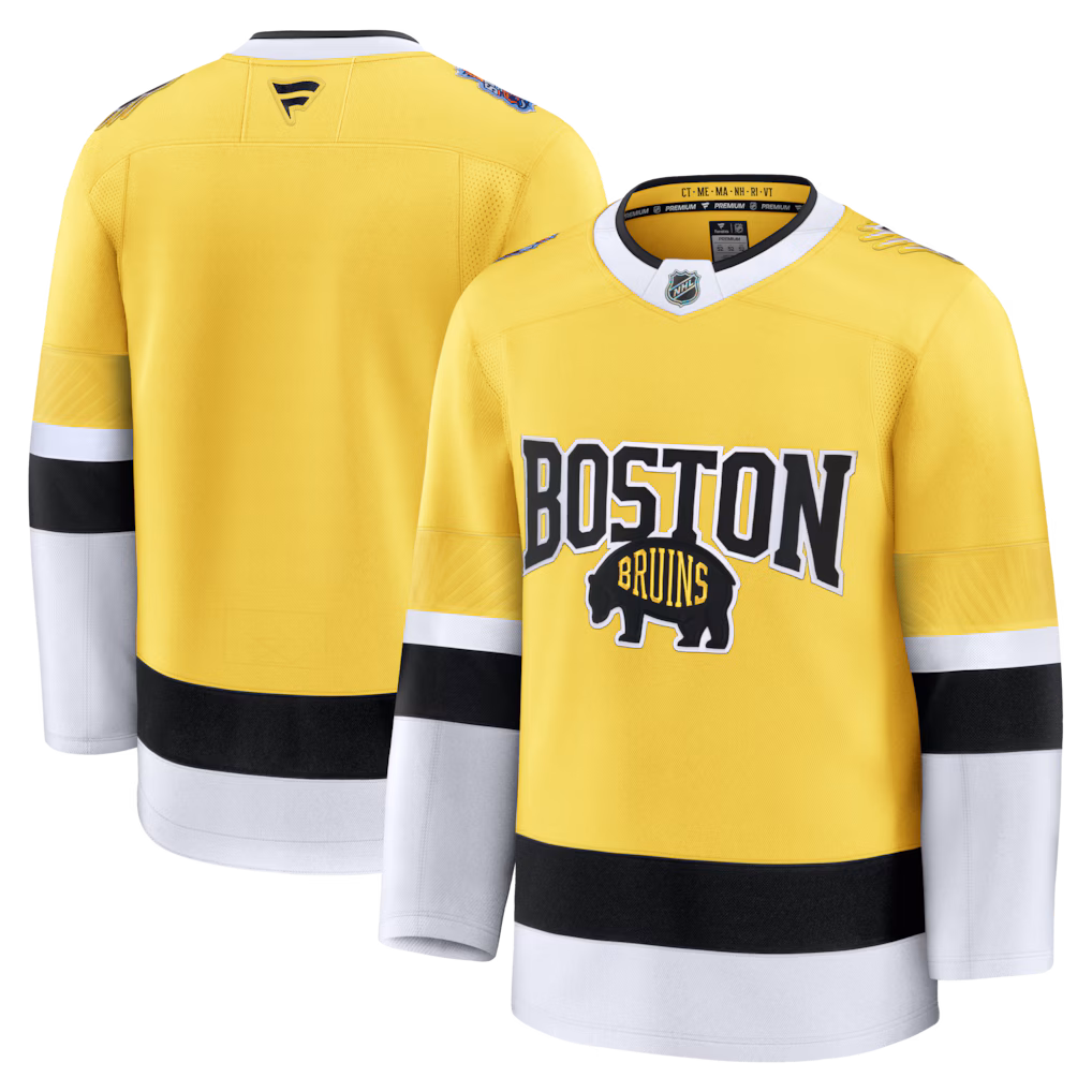 Men's Boston Bruins Fanatics Gold 2026 NHL Stadium Series Premium Custom Jersey