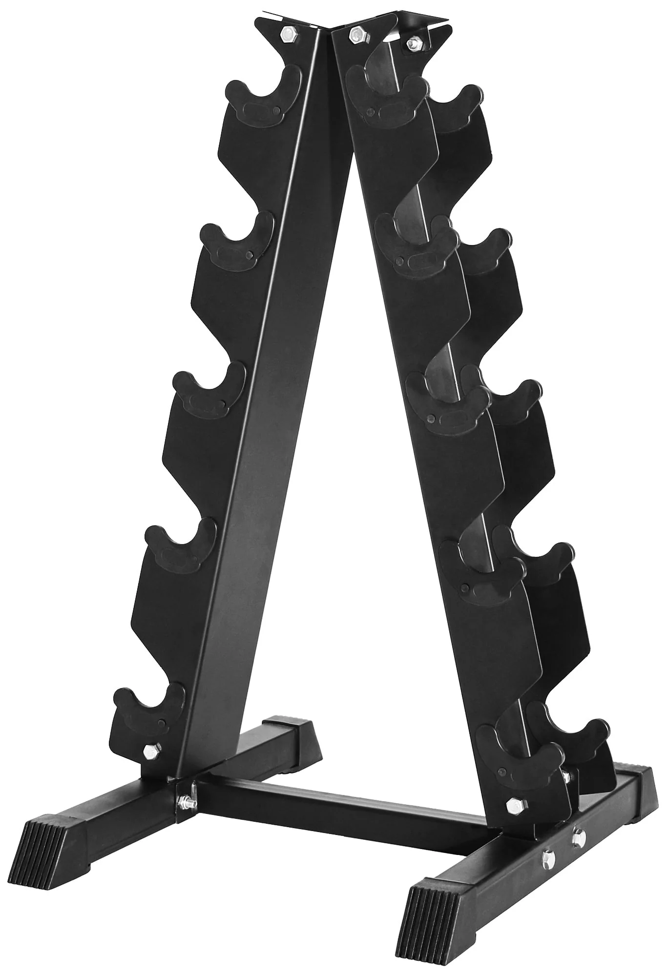 BalanceFrom 150 LB Dumbbell Set with A-Frame Rack, Pair of 5, 10, 15, 20, 25 LB