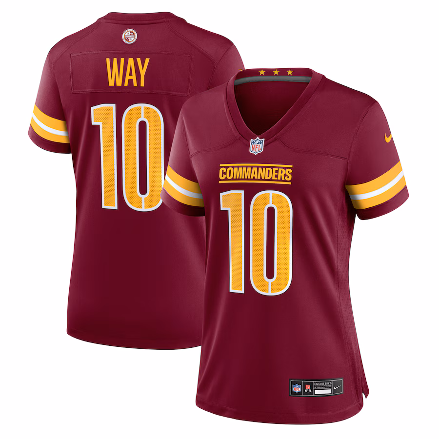 Women's Washington Commanders Tress Way Nike Burgundy Team Game Jersey