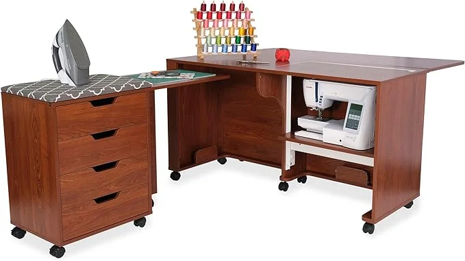 Arrow Laverne & Shirley Sewing Cabinet - Teak - Curated Treasures Market