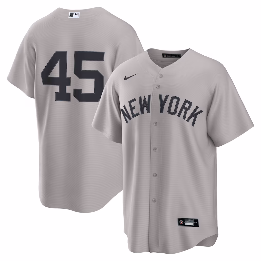 Men's New York Yankees Gerrit Cole Nike Gray Road Replica Jersey