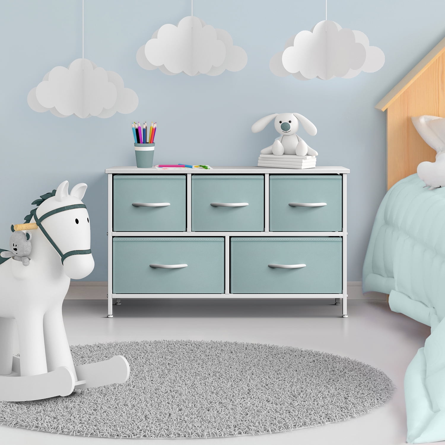 Sorbus Dresser with 5 Drawers - Furniture Storage Chest for Kid's, Teens, Bedroom