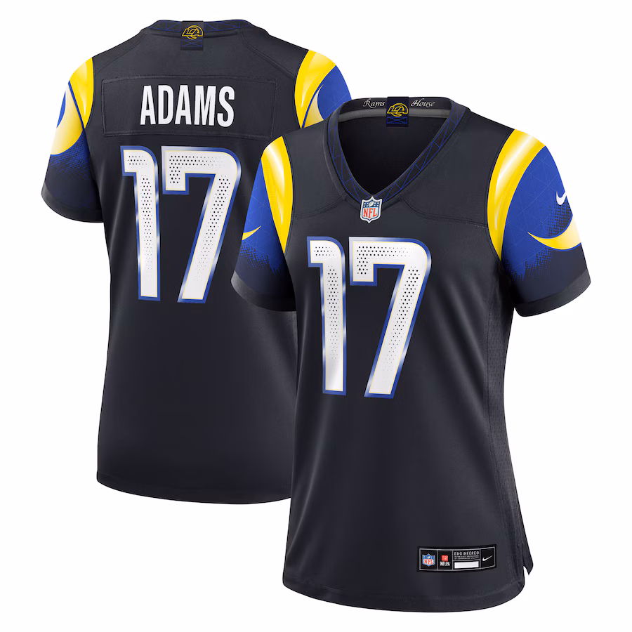 Women's Los Angeles Rams Davante Adams Nike Midnight Blue 2025 Rivalries Collection Game Jersey
