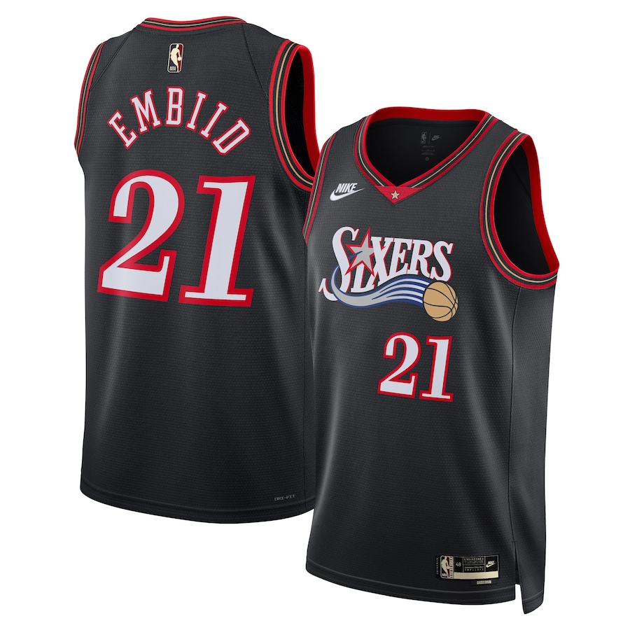 Unisex Philadelphia 76ers Joel Embiid Nike Black Swingman Jersey - Classic Edition