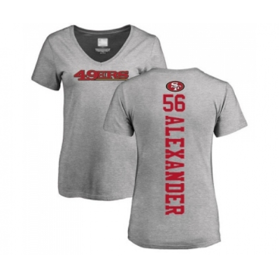 Football Women's San Francisco 49ers #56 Kwon Alexander Ash Backer T-Shirt