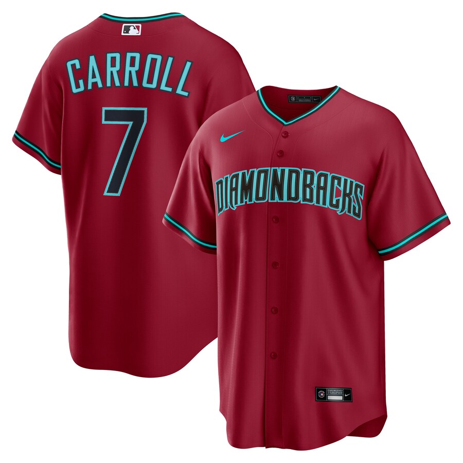 Men's Arizona Diamondbacks Corbin Carroll Nike Red Alternate 2 Replica Jersey