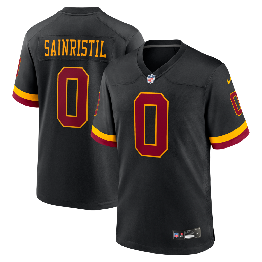 Men's Washington Commanders Mike Sainristil Nike Black Hail Raiser Alternate Game Jersey