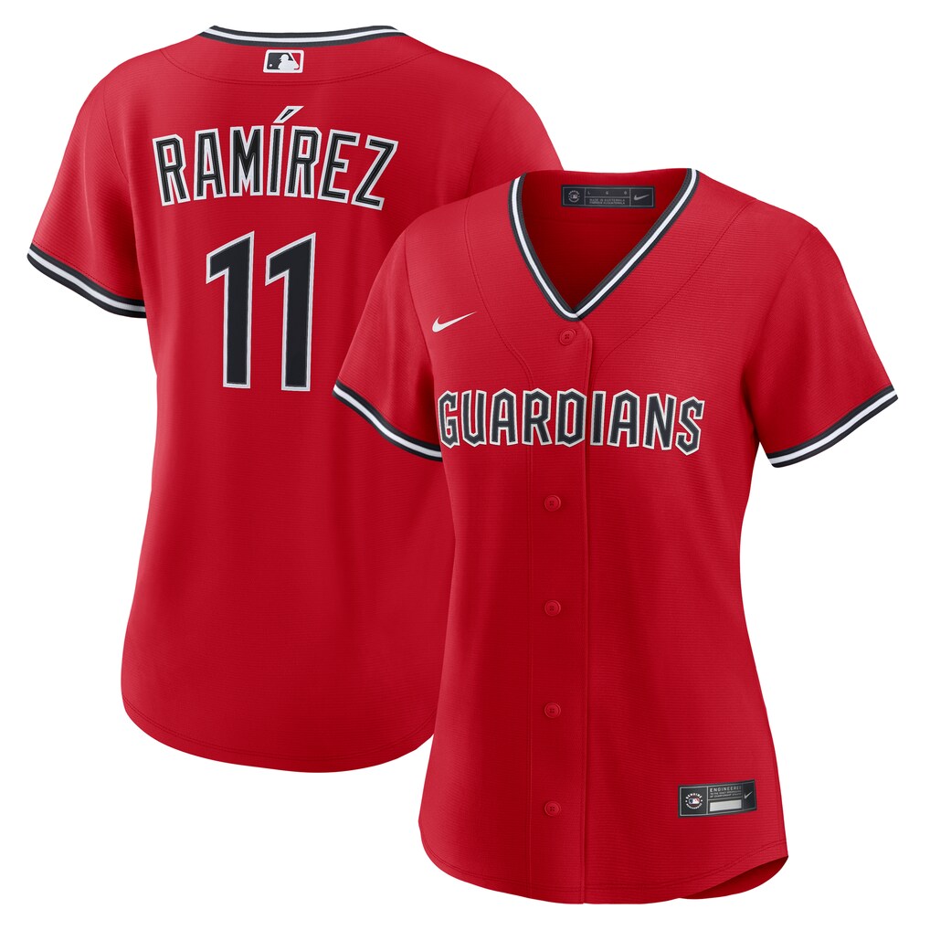 Women's  Cleveland Guardians José Ramírez Nike Red Alternate 2 Replica Jersey
