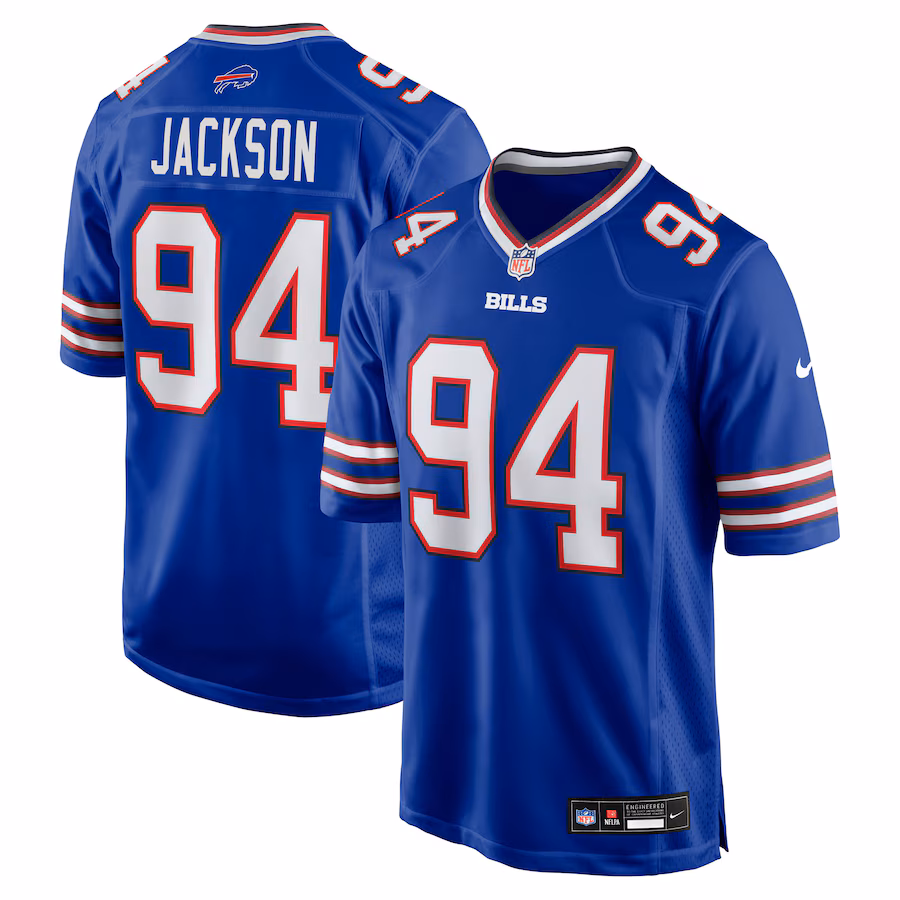 Men's Buffalo Bills Landon Jackson Nike Royal Team Game Jersey