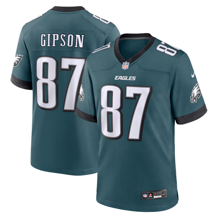 Men's Philadelphia Eagles Xavier Gipson Nike Midnight Green Team Game Jersey