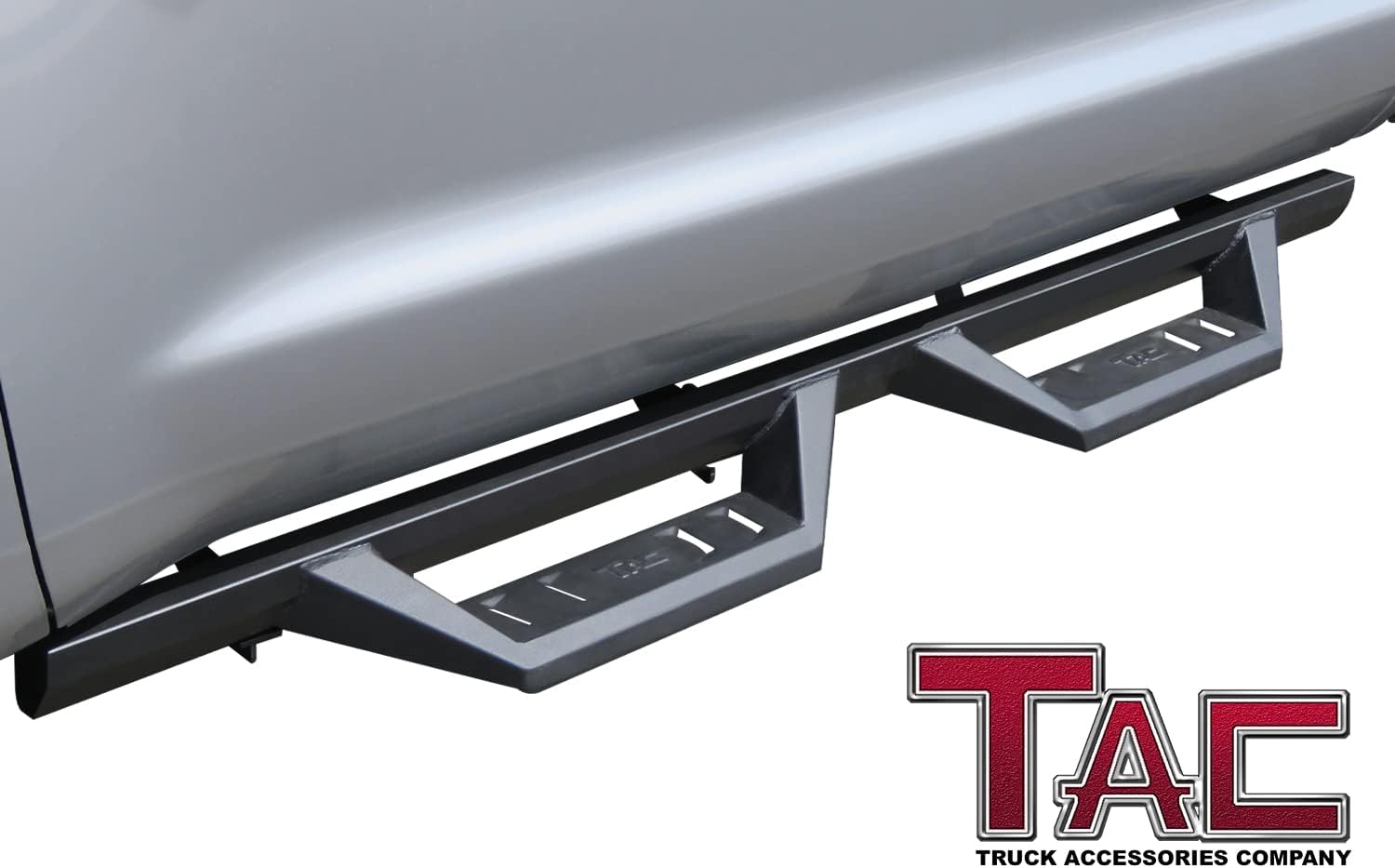 TAC Sidewinder Running Boards Fit 2007-2021 Toyota Tundra Double Cab 4&rdquo; Drop Fine Texture Black Side Steps Nerf Bars Rock Slider Armor Off-Road Accessories (2pcs)