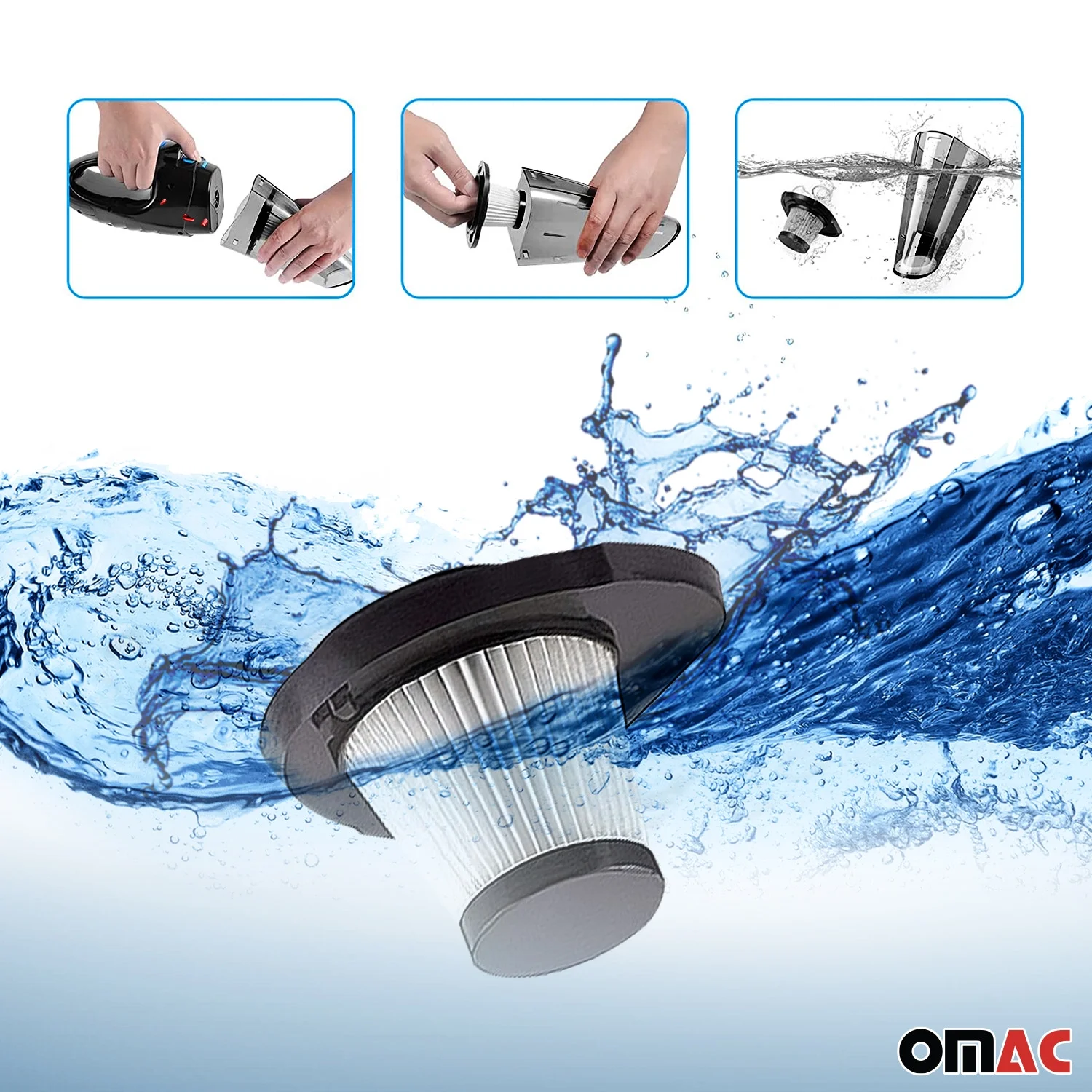 OMAC Car Vacuum Cleaner Portable Strong Wet & Dry Powerful Suction Handheld