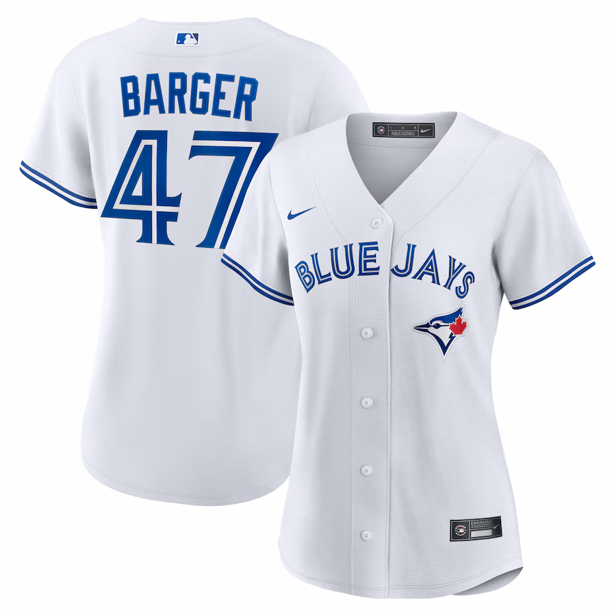 Women's Toronto Blue Jays Addison Barger Nike White Home Replica Jersey