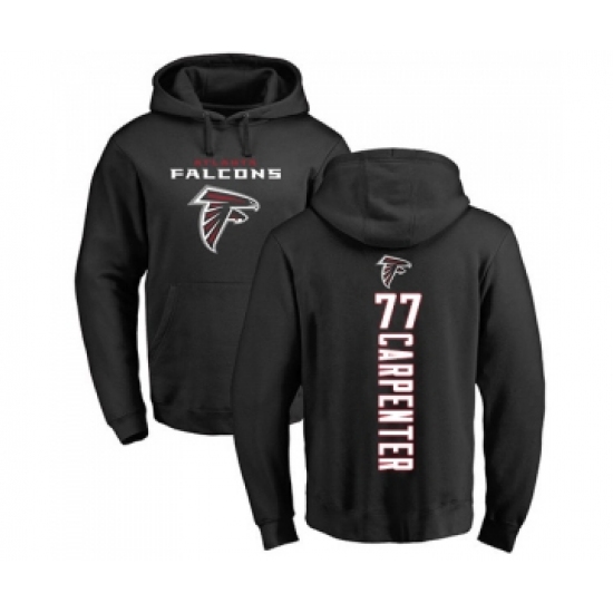 Football Atlanta Falcons #77 James Carpenter Black Backer Pullover Hoodie