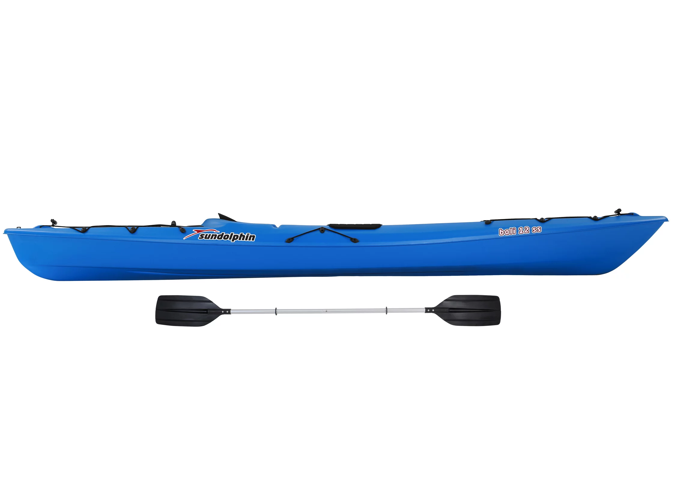 Sun Dolphin Bali 12' Sit-on Recreational Kayak Blue, Paddle Included - Curated Treasures Market